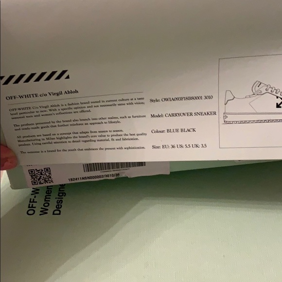 Off white denim carry over sneakers “denim” sz 36 - Picture 4 of 8